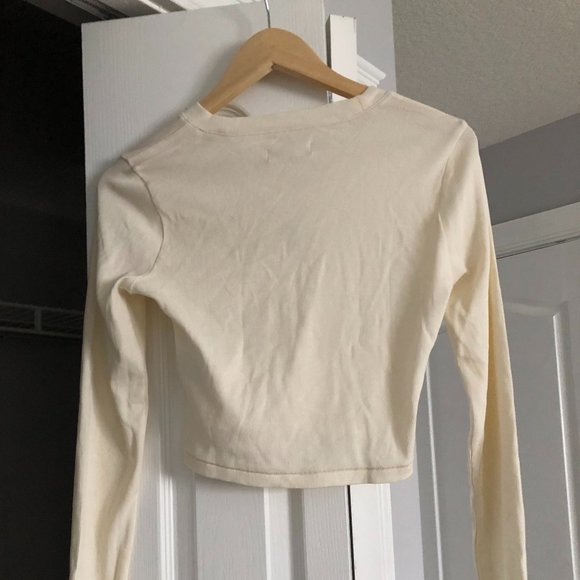 Ribbed white long sleeve - Picture 1 of 2